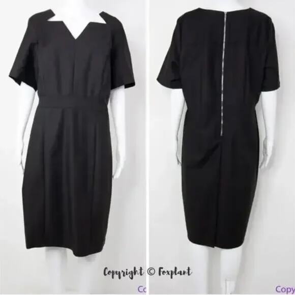 New! Eloquii Sheath Dress with Cut Out star Neckline exposed zipper, size 22 - Picture 3 of 16